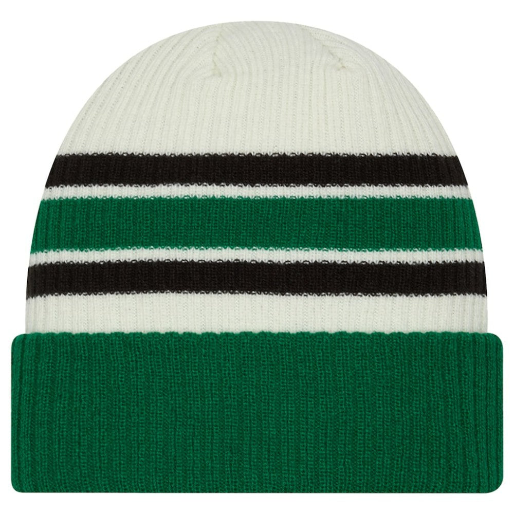 NHL Cream/Kelly Green Dallas Stars New Era Vintage Cuffed Knit Hat