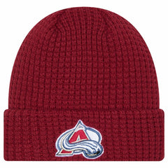 NHL Burgundy Colorado Avalanche New Era Waffle Cuffed Knit Hat