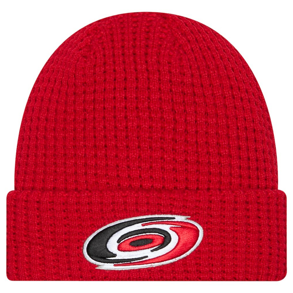 NHL Red Carolina Hurricanes New Era Waffle Cuffed Knit Hat