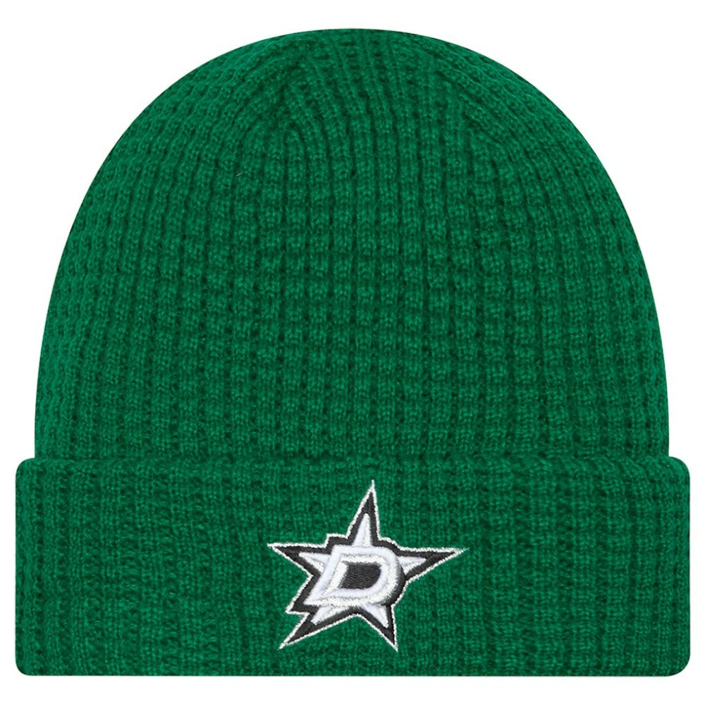 NHL Kelly Green Dallas Stars New Era Waffle Cuffed Knit Hat