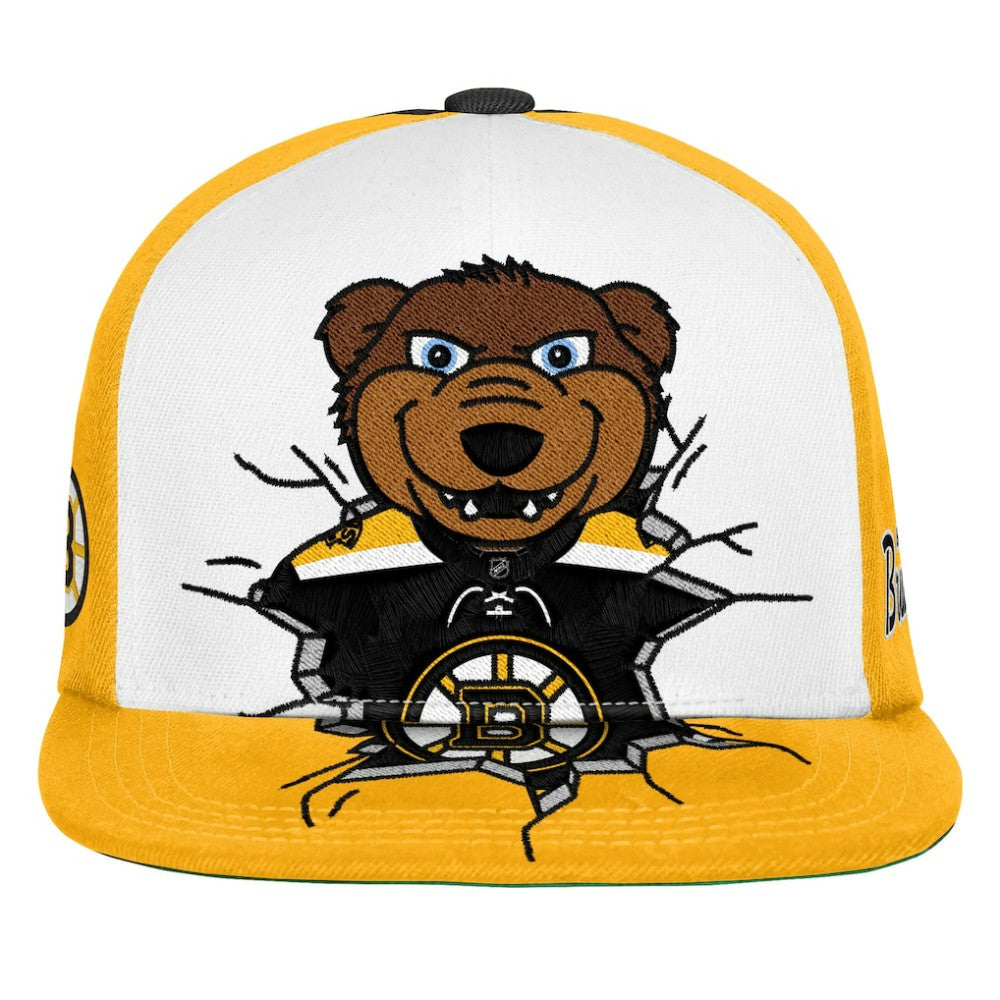 NHL Black Boston Bruins Mitchell & Ness Youth Mascot Snapback Hat
