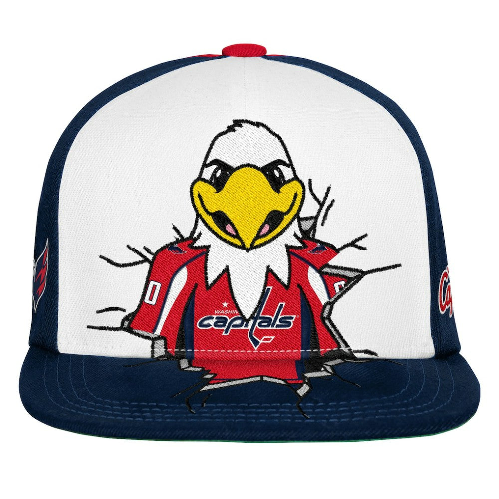 NHL Navy Washington Capitals Mitchell & Ness Youth Mascot Snapback Hat