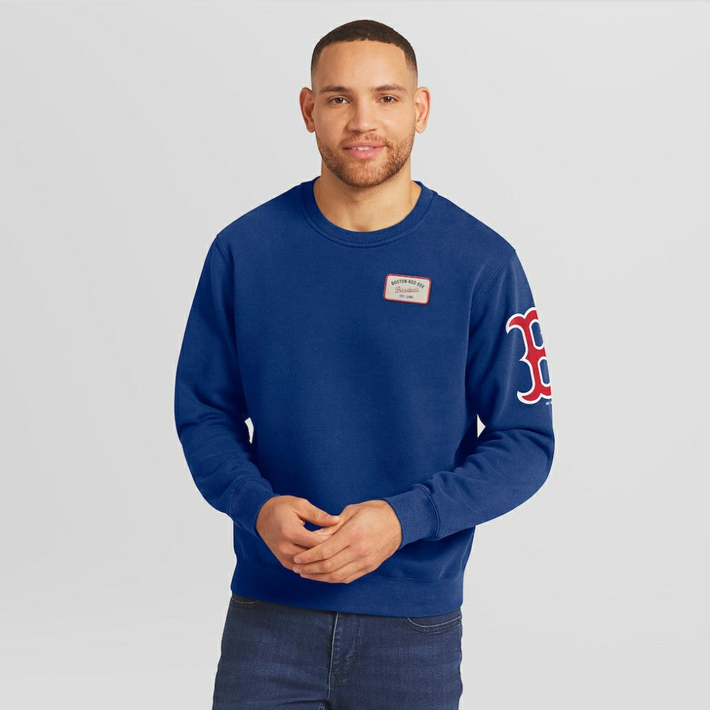 MLB Boston Red Sox Darius Rucker Collection by Fanatics Washed Crew Neck Pullover Sweatshirt