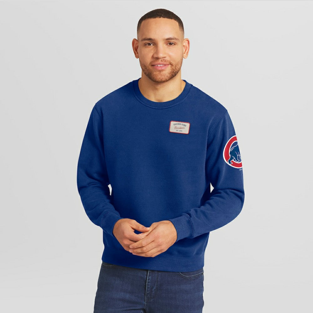 MLB Chicago Cubs Darius Rucker Collection by Fanatics Washed Crew Neck Pullover Sweatshirt