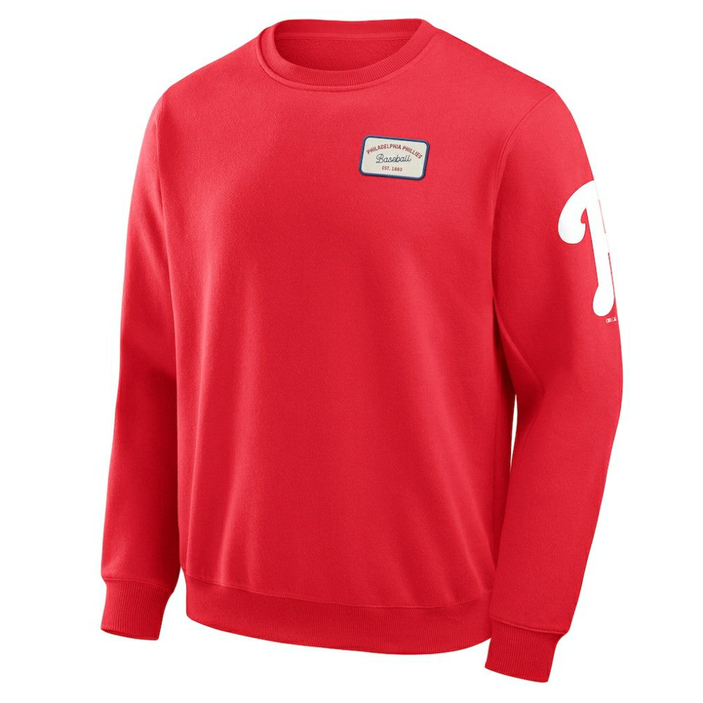 MLB Philadelphia Phillies Darius Rucker Collection by Fanatics Washed Crew Neck Pullover Sweatshirt