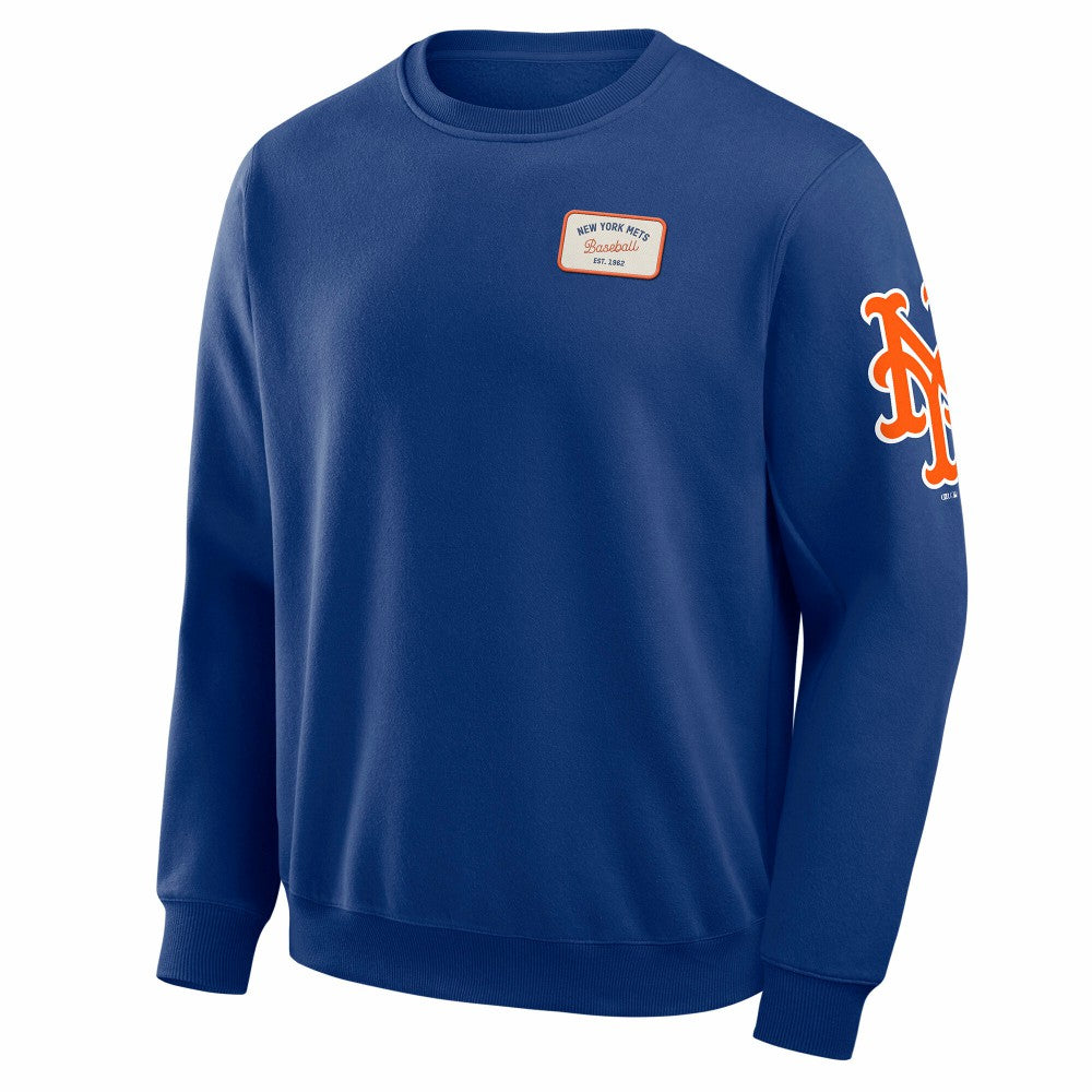 MLB New York Mets Darius Rucker Collection by Fanatics Washed Crew Neck Pullover Sweatshirt