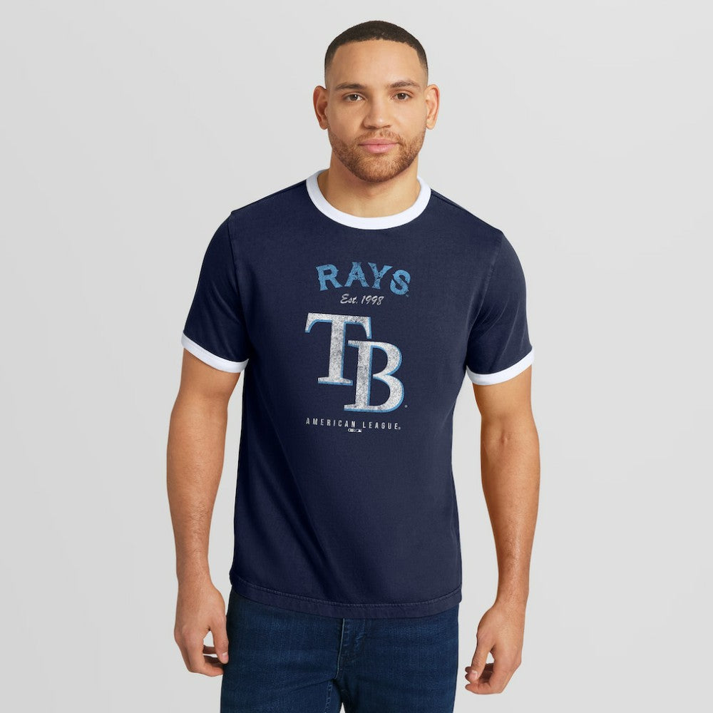 MLB Tampa Bay Rays Darius Rucker Collection by Fanatics Washed Ringer T-Shirt