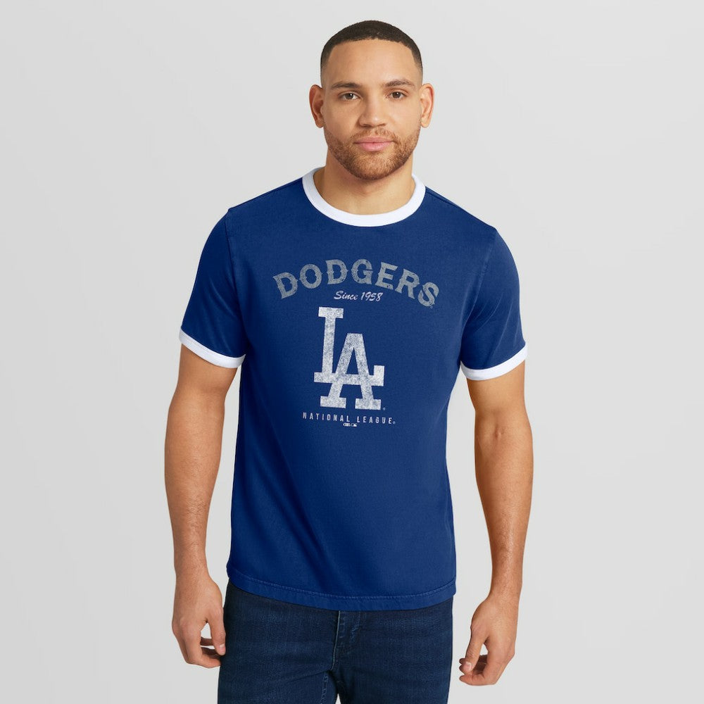 MLB Los Angeles Dodgers Darius Rucker Collection by Fanatics Washed Ringer T-Shirt