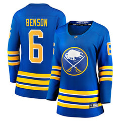 NHL Royal Zach Benson Buffalo Sabres Fanatics Women's Home Breakaway Jersey