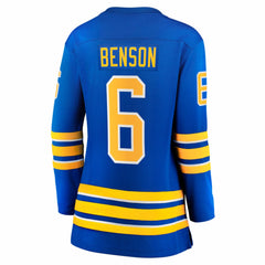 NHL Royal Zach Benson Buffalo Sabres Fanatics Women's Home Breakaway Jersey