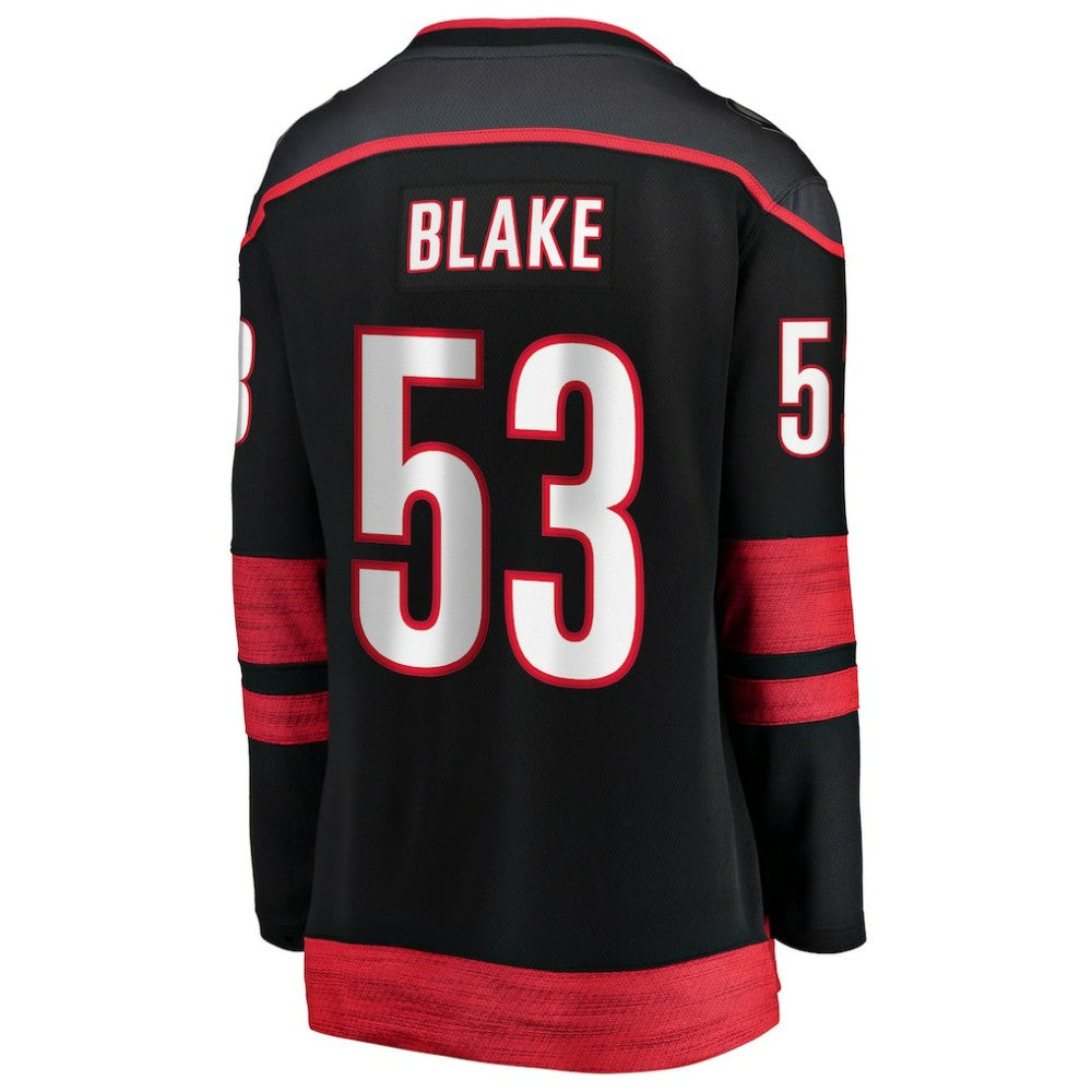 NHL Black Jackson Blake Carolina Hurricanes Fanatics Women's Home Breakaway Jersey