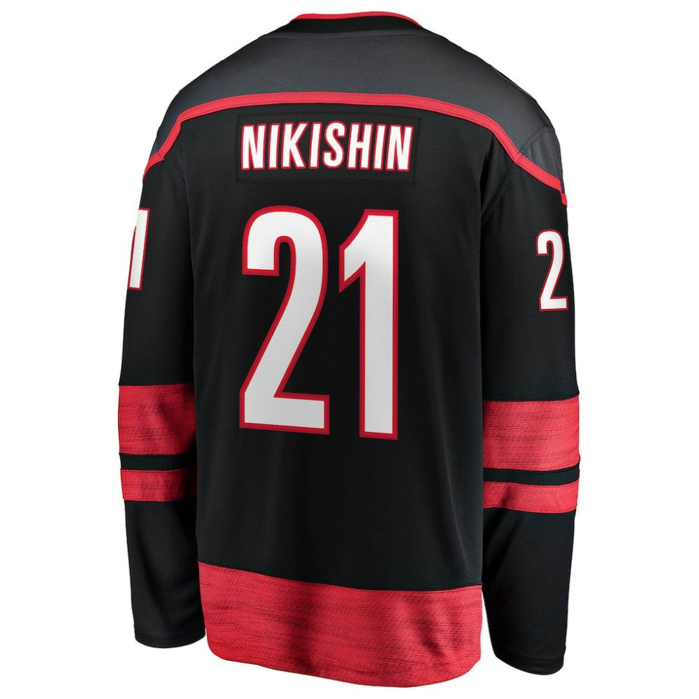 NHL Black Alexander Nikishin Carolina Hurricanes Fanatics Home Breakaway Jersey