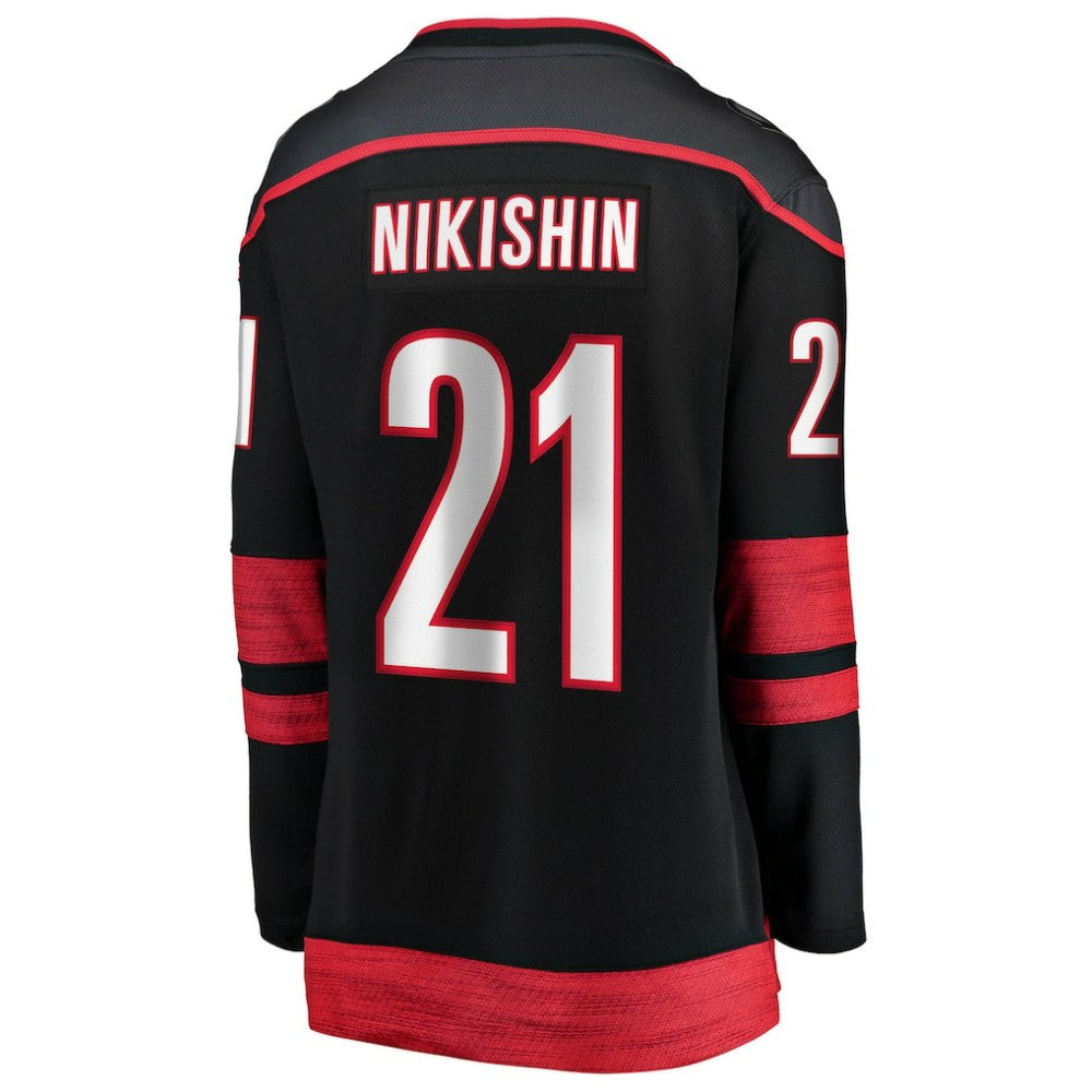 NHL Black Alexander Nikishin Carolina Hurricanes Fanatics Women's Home Breakaway Jersey