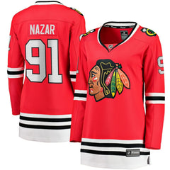 NHL Red Frank Nazar Chicago Blackhawks Fanatics Women's Home Breakaway Jersey