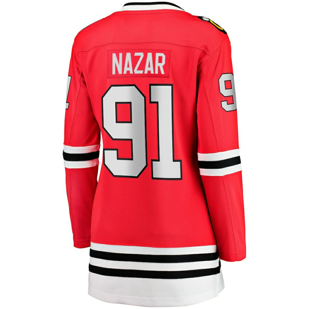 NHL Red Frank Nazar Chicago Blackhawks Fanatics Women's Home Breakaway Jersey