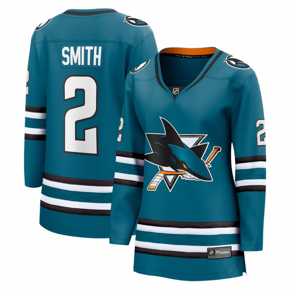 NHL Teal Will Smith San Jose Sharks Fanatics Women's Home Breakaway Jersey