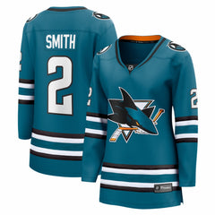 NHL Teal Will Smith San Jose Sharks Fanatics Women's Home Breakaway Jersey
