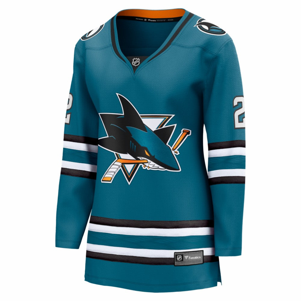 NHL Teal Will Smith San Jose Sharks Fanatics Women's Home Breakaway Jersey