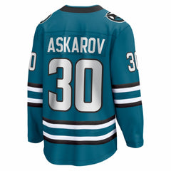 NHL Teal Yaroslav Askarov San Jose Sharks Fanatics Home Breakaway Jersey