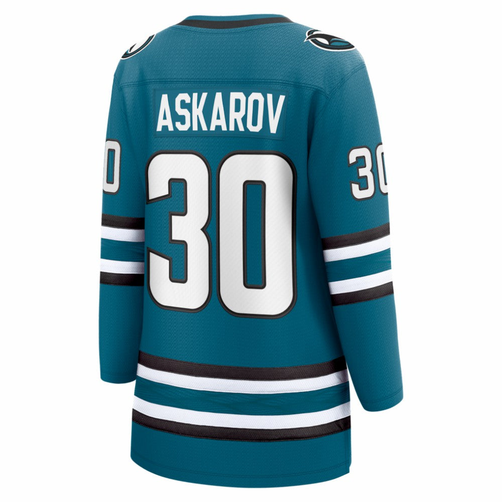 NHL Teal Yaroslav Askarov San Jose Sharks Fanatics Women's Home Breakaway Jersey