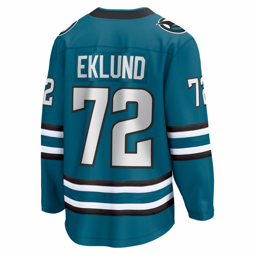 NHL Teal William Eklund San Jose Sharks Fanatics Home Breakaway Jersey