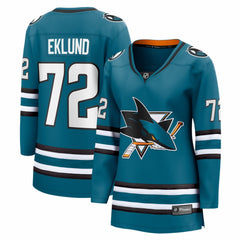 NHL Teal William Eklund San Jose Sharks Fanatics Women's Home Breakaway Jersey