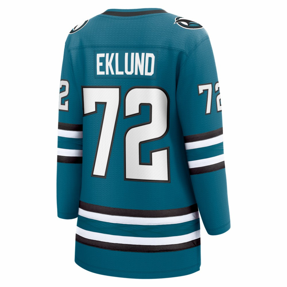 NHL Teal William Eklund San Jose Sharks Fanatics Women's Home Breakaway Jersey