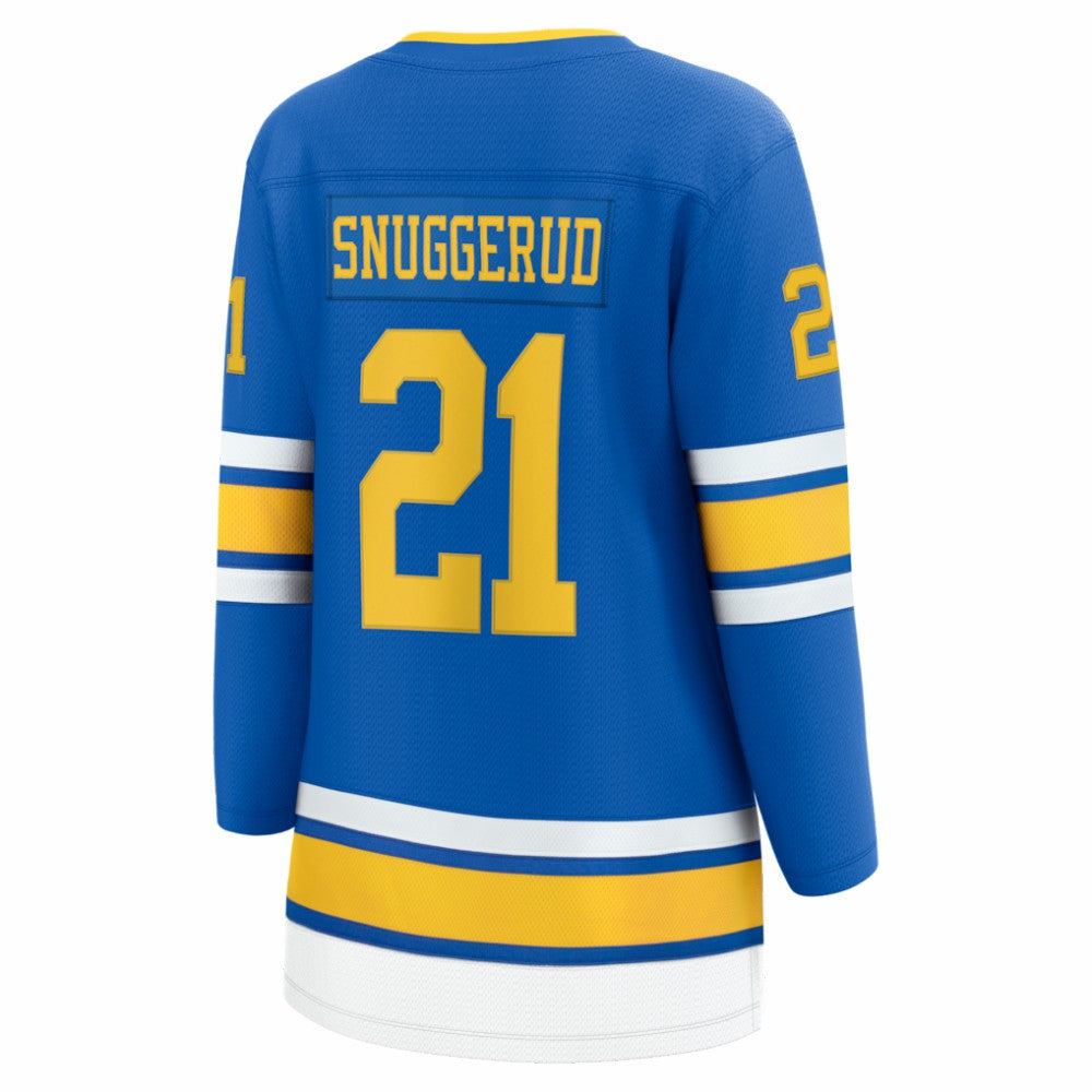 NHL Blue Jimmy Snuggerud St. Louis Blues Fanatics Women's Home Breakaway Jersey