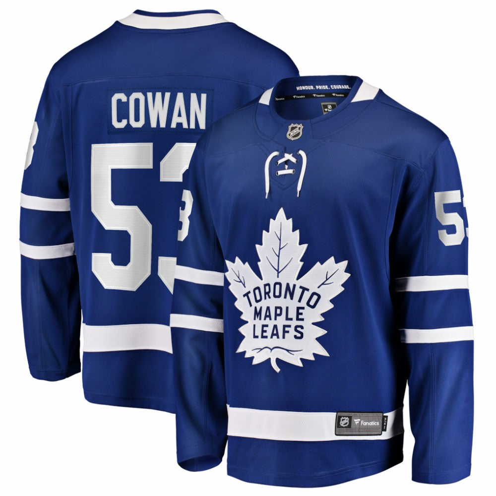 NHL Blue Easton Cowan Toronto Maple Leafs Fanatics Home Breakaway Jersey
