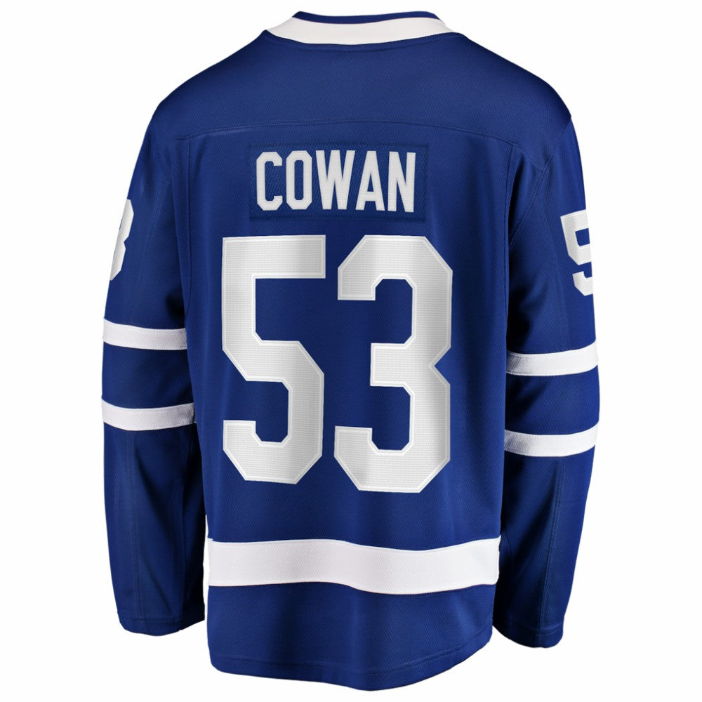 NHL Blue Easton Cowan Toronto Maple Leafs Fanatics Home Breakaway Jersey