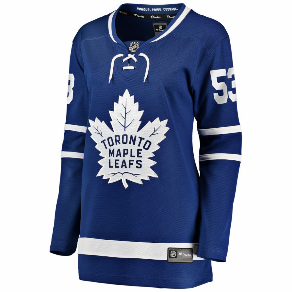 NHL Blue Easton Cowan Toronto Maple Leafs Indiana Women's Home Breakaway Jersey