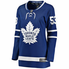 NHL Blue Easton Cowan Toronto Maple Leafs Indiana Women's Home Breakaway Jersey
