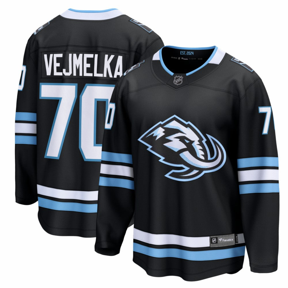 NHL Black Karel Vejmelka Utah Mammoth Fanatics Home Breakaway Jersey
