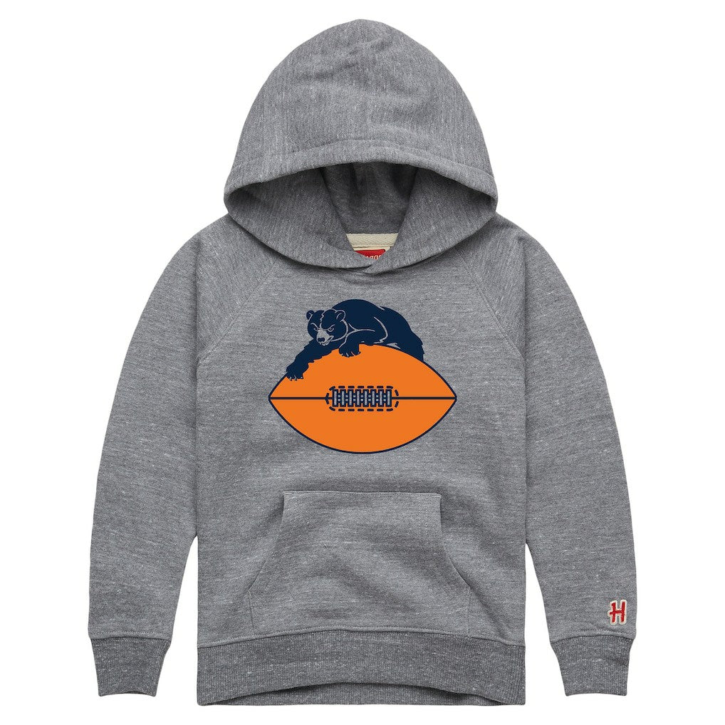 Homage Youth Hand Drawn Logo Tri-Blend Hoodie - Chicago Bears