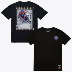 NHL Black Wayne Gretzky Edmonton Oilers Mitchell & Ness Photo T-Shirt