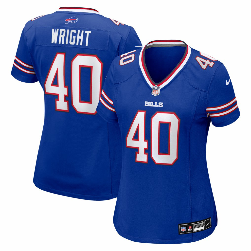 Matthew Wright  Women's Team Game Jersey - Buffalo Bills