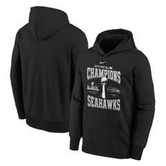 Youth Super Bowl LX Champions Locker Room Trophy Collection Authentic Hoodie - Seattle Seahawks