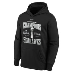 Youth Super Bowl LX Champions Locker Room Trophy Collection Authentic Hoodie - Seattle Seahawks