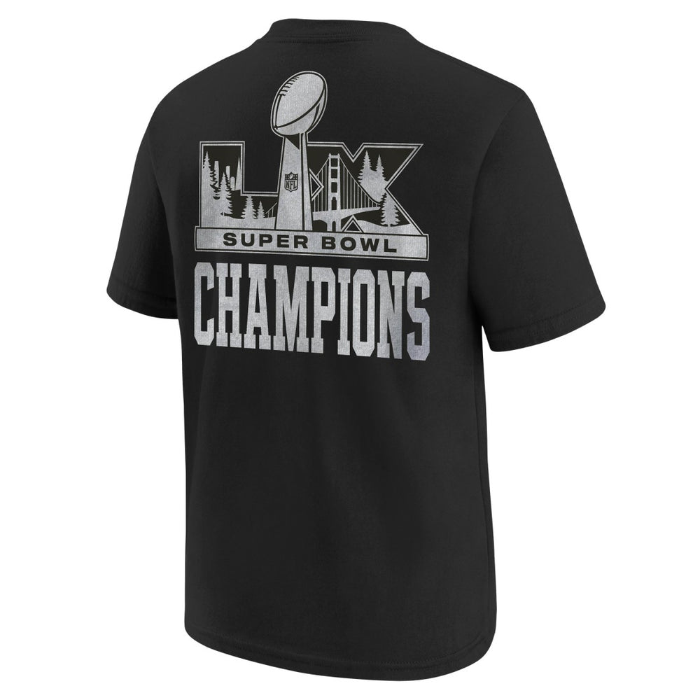 Youth Super Bowl LX Champions Locker Room Trophy Collection Authentic T-Shirt - Seattle Seahawks