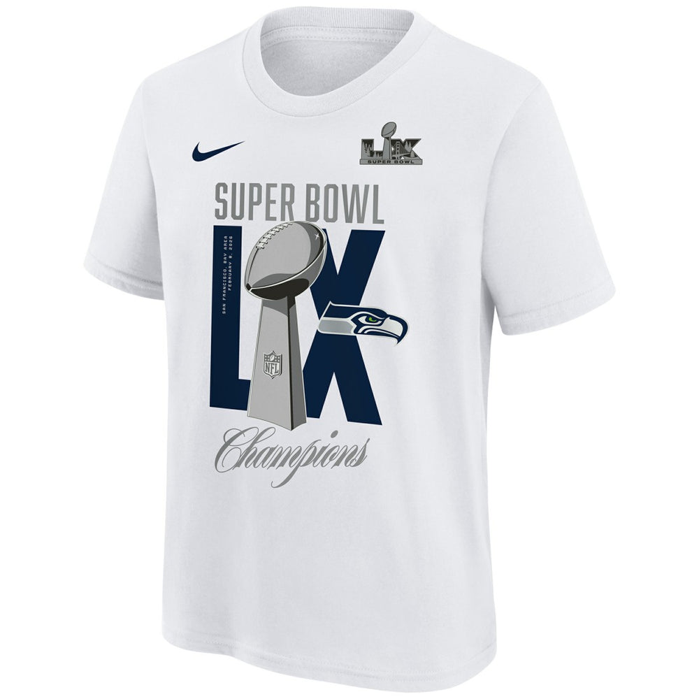 Youth Super Bowl LX Champions Lombardi Trophy T-Shirt - Seattle Seahawks
