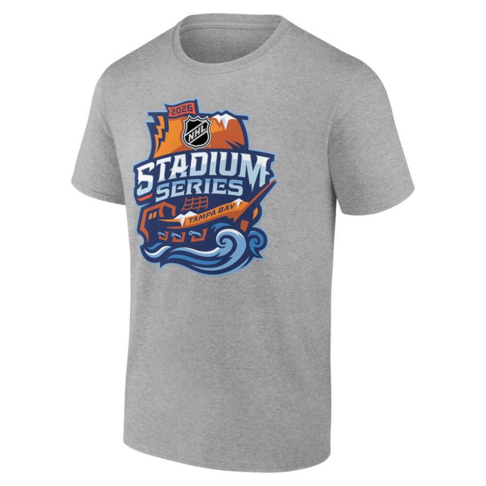 NHL Gray Boston Bruins 2026 NHL Stadium Series Personalized Name & Number T-Shirt