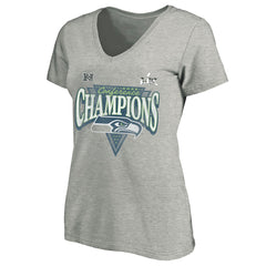 Women's 2025 NFC Champions Plus Size Hail Mary Tri-Blend V-Neck T-Shirt - Seattle Seahawks