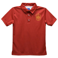 Spain National Team Vive La Fete Youth Solid Polo -  Red