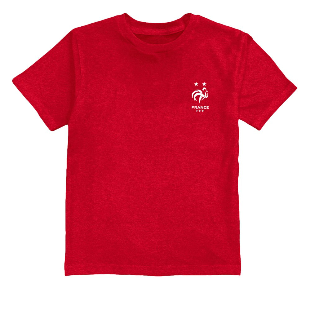 France National Team Vive La Fete Youth Impressions Artwork T-Shirt -  Red