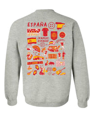 Spain National Team Vive La Fete Women's Impressions Artwork Sweatshirt -  Gray
