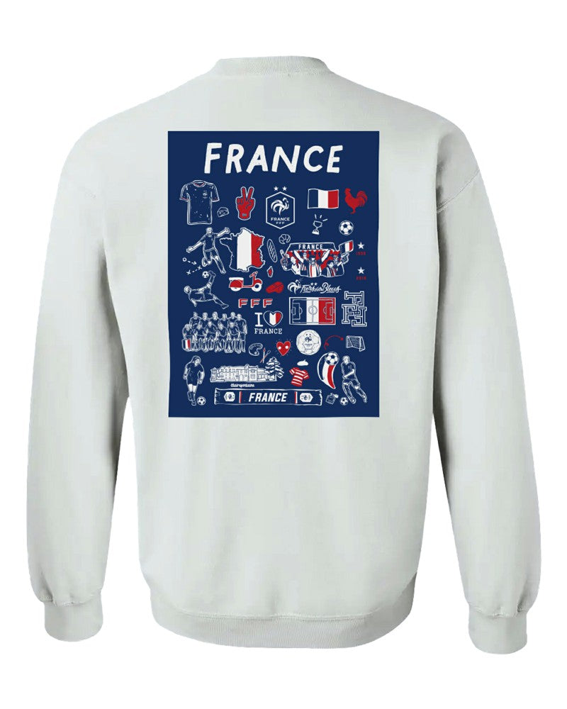 France National Team Vive La Fete Women's Impressions Artwork Sweatshirt -  Gray