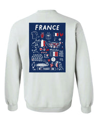 France National Team Vive La Fete Women's Impressions Artwork Sweatshirt -  Gray
