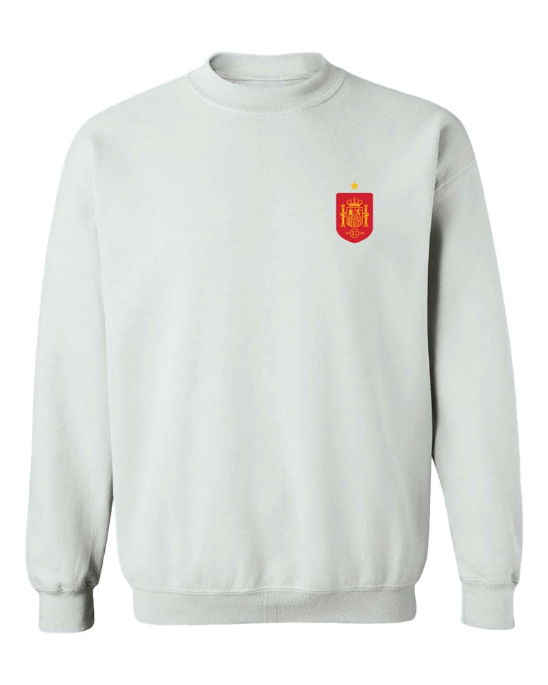 Spain National Team Vive La Fete Women's Impressions Artwork Sweatshirt -  White