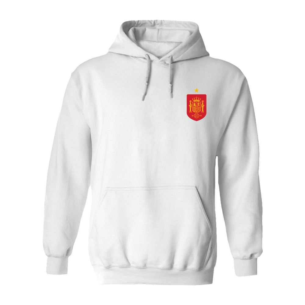 Spain National Team Vive La Fete Women's Impressions Artwork Hoodie -  White