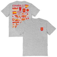 Spain National Team Vive La Fete Women's Impressions Artwork Fitted T-Shirt -  Gray